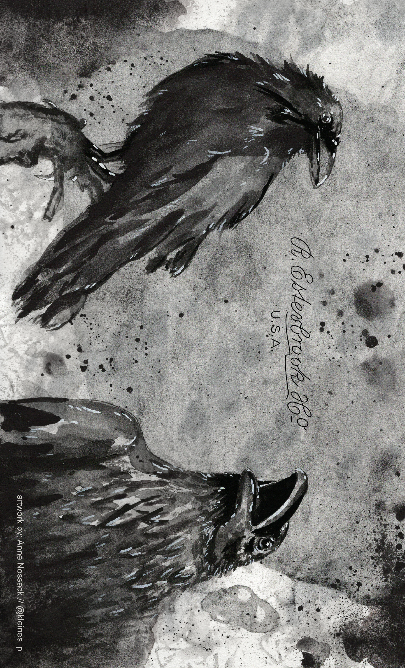 Raven-Themed Blotter Paper