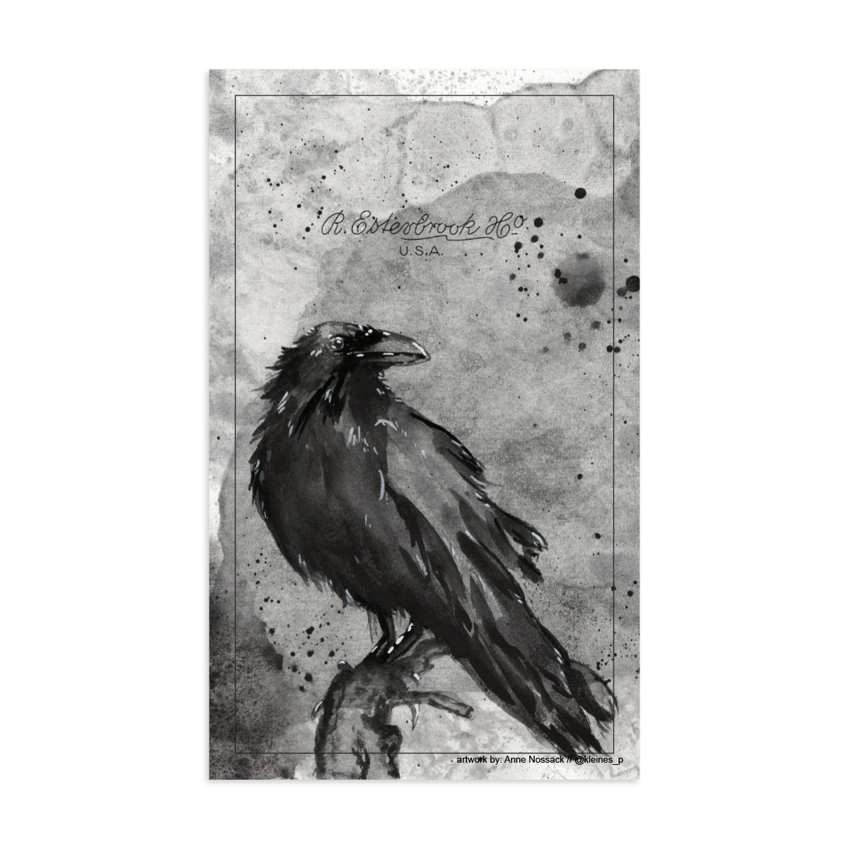 Raven-Themed Blotter Paper