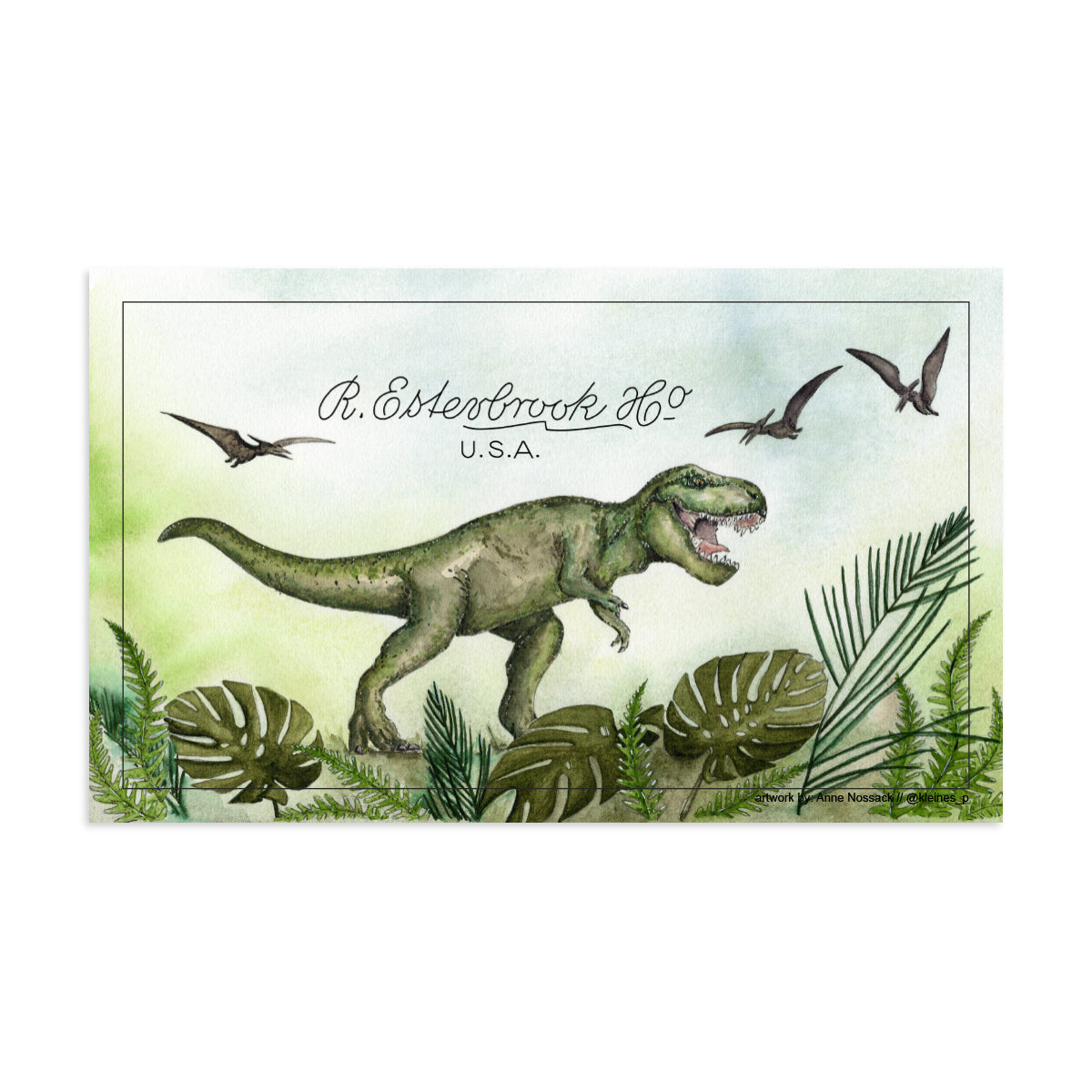 Jurassic-Themed Blotter Paper