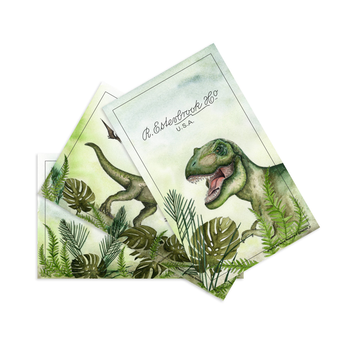 Jurassic-Themed Blotter Paper