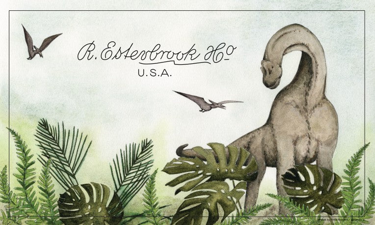 Jurassic-Themed Blotter Paper