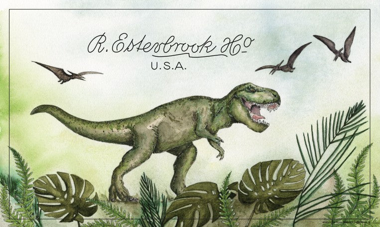 Jurassic-Themed Blotter Paper