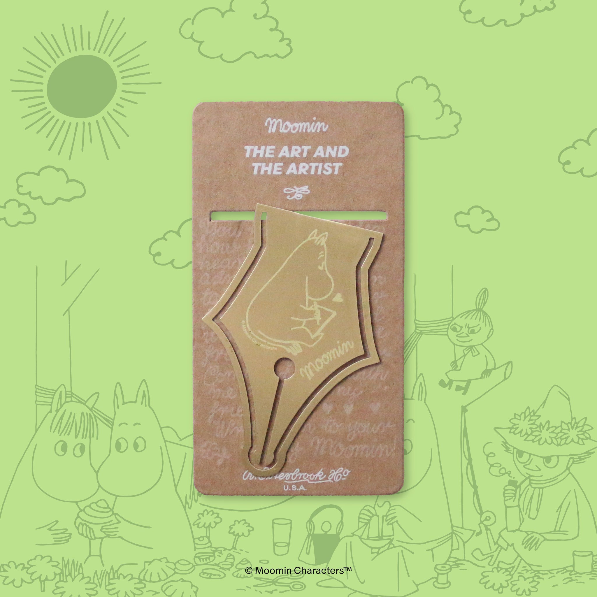 Moomin x Esterbrook Brass Bookmark