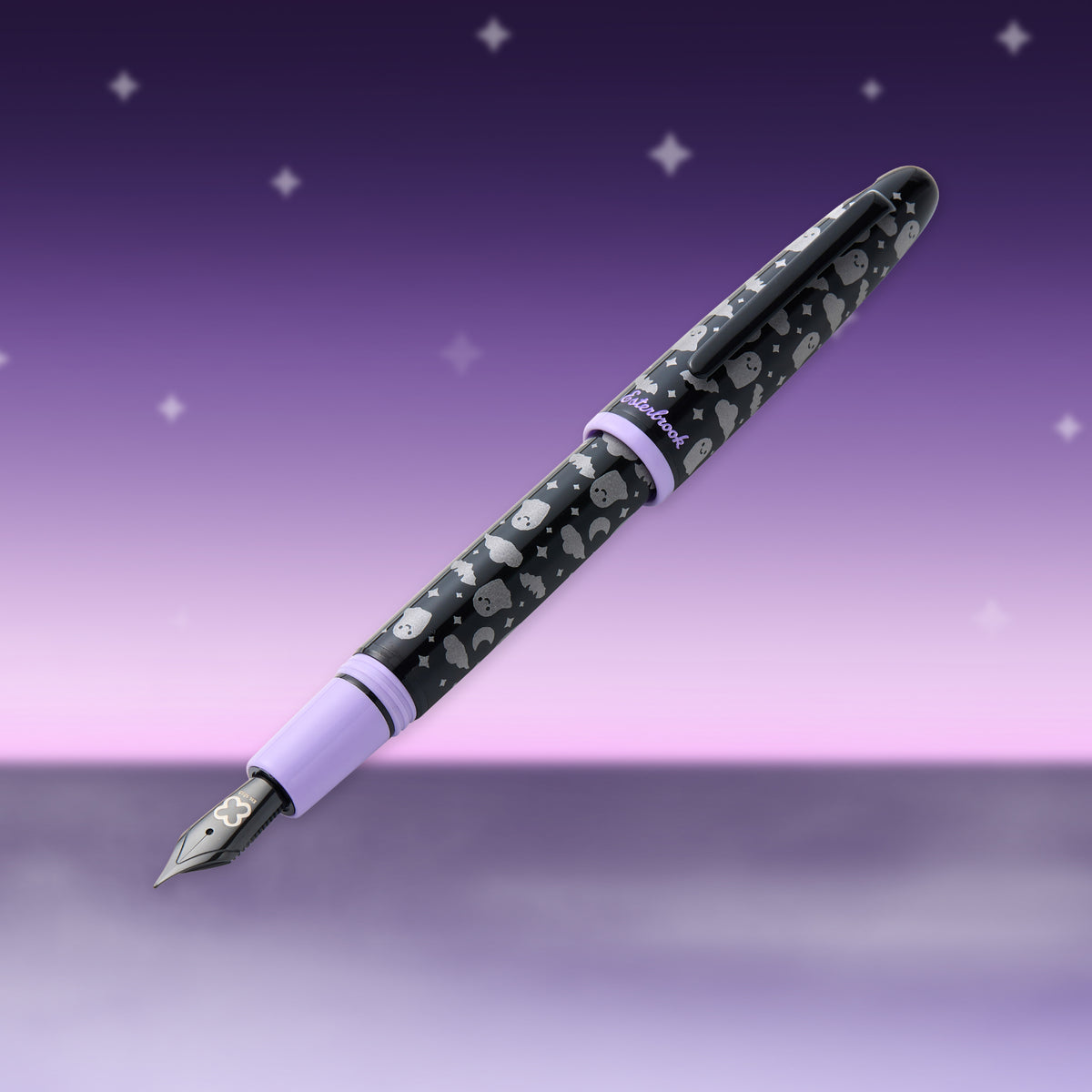 Esterbrook Estie Black Halloween Pastel with Bat
