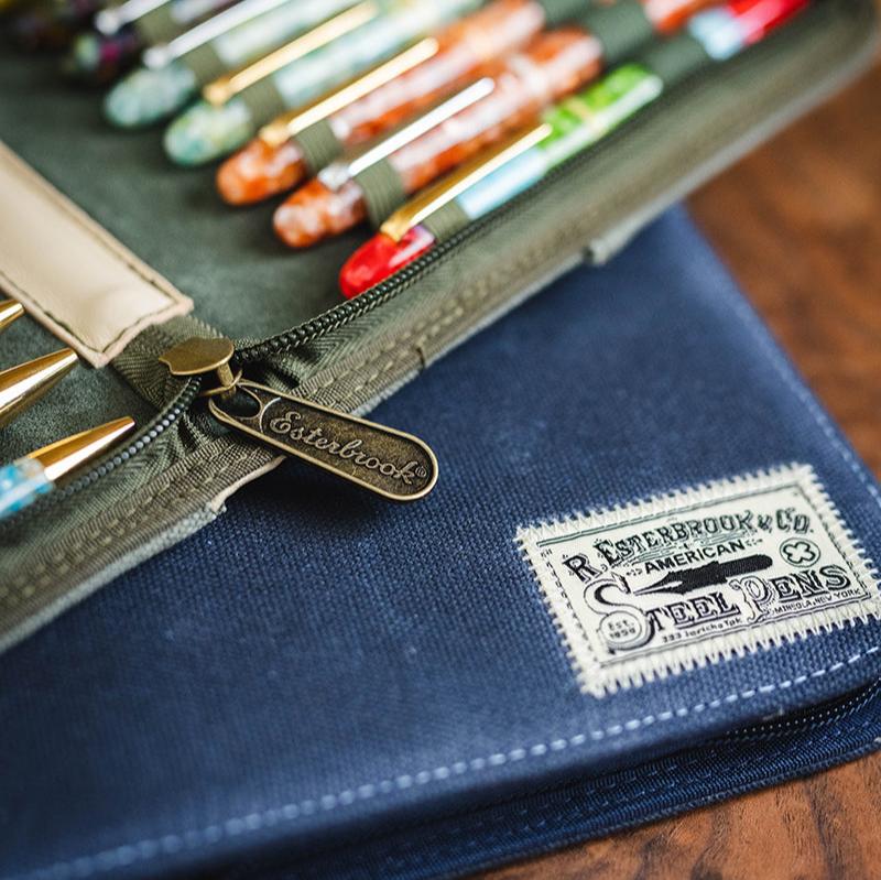 Esterbrook 20 Pen Zipper Case - Army Green