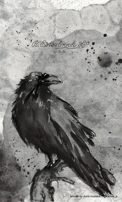 Raven-Themed Blotter Paper