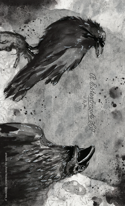 Raven-Themed Blotter Paper