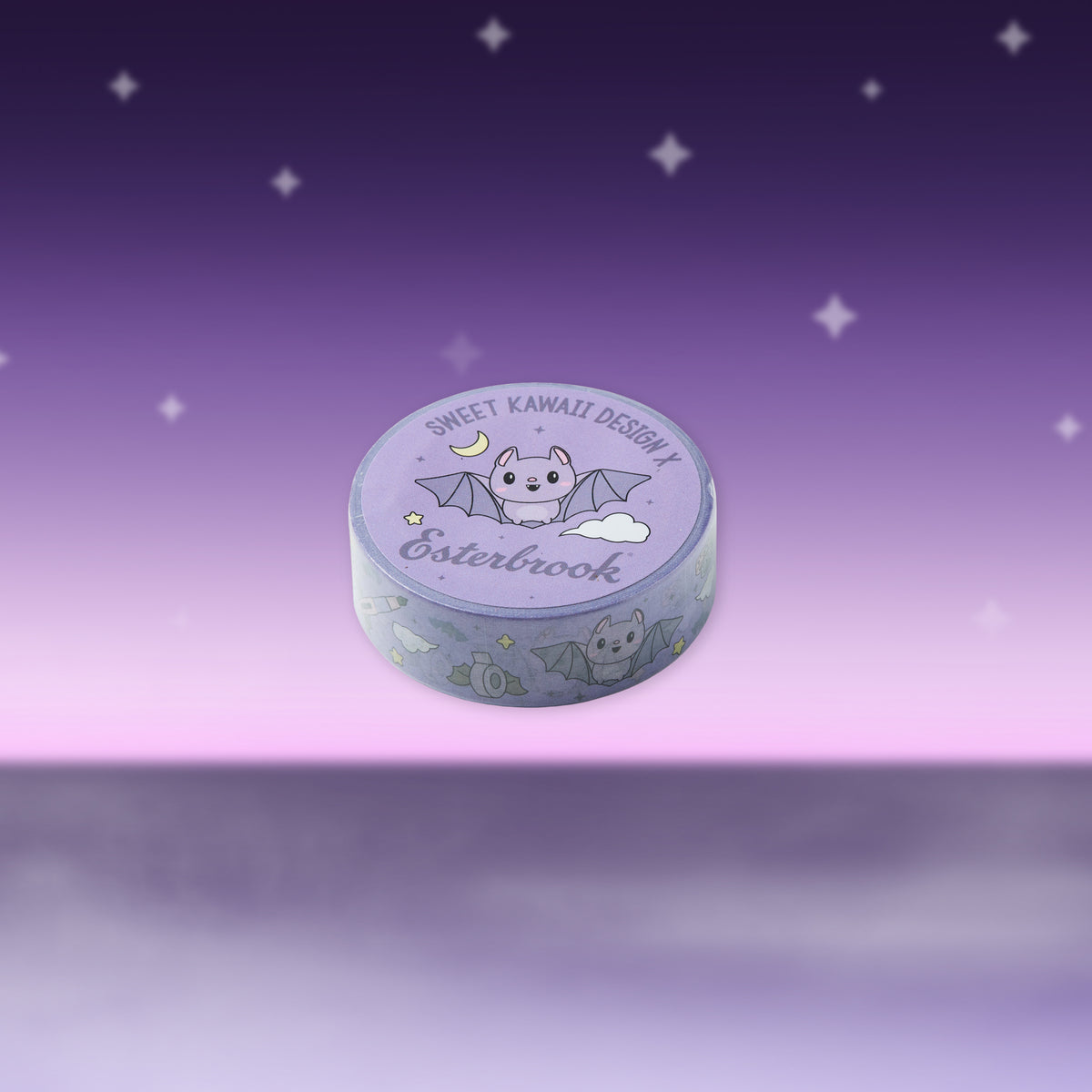 Esterbrook Pastel Halloween Purple Bats Washi