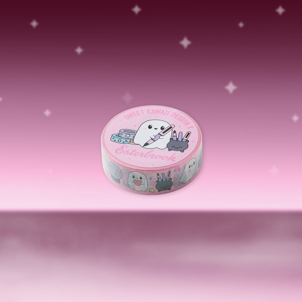 Esterbrook Pastel Halloween Pink Ghosts Washi