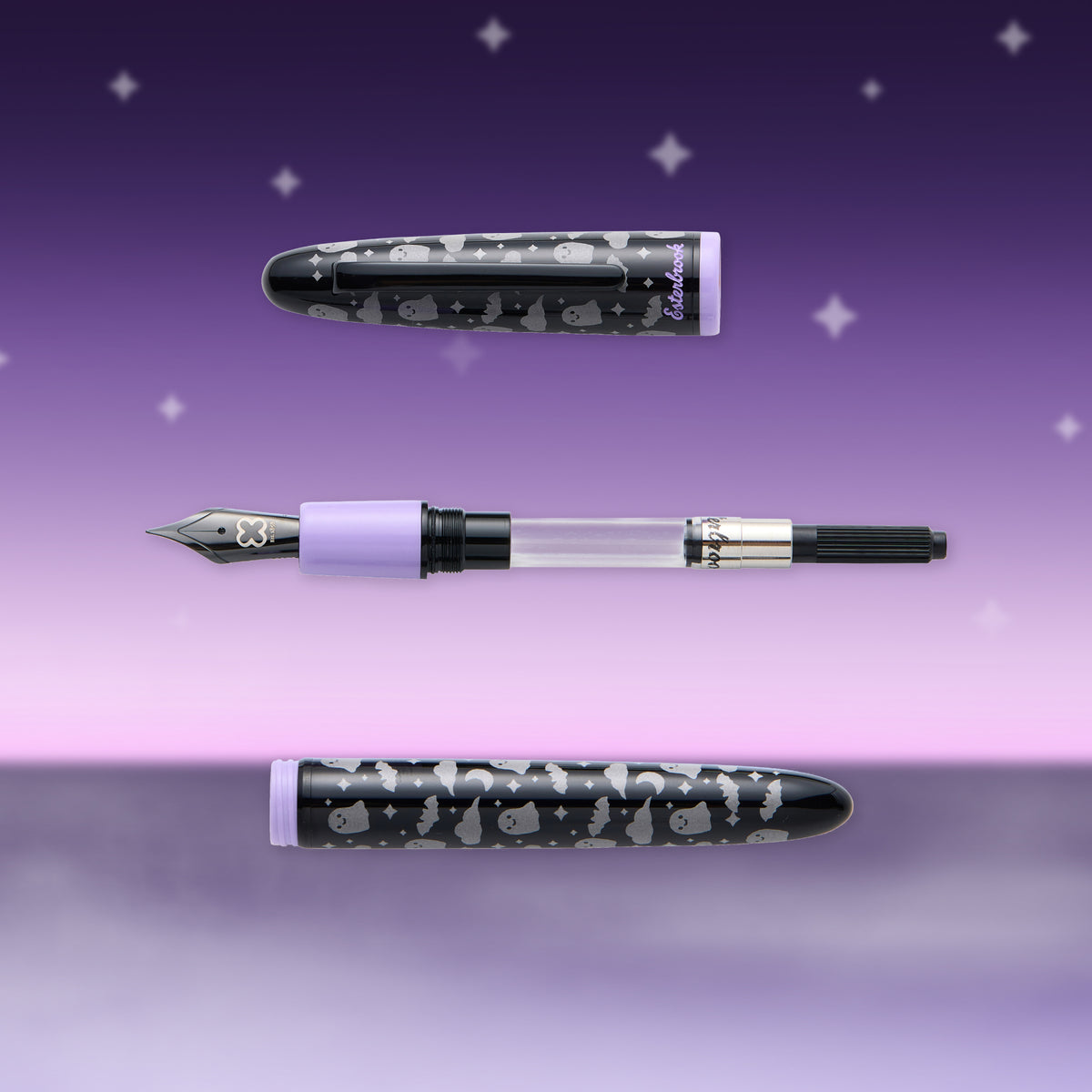 Esterbrook Estie Black Halloween Pastel with Bat
