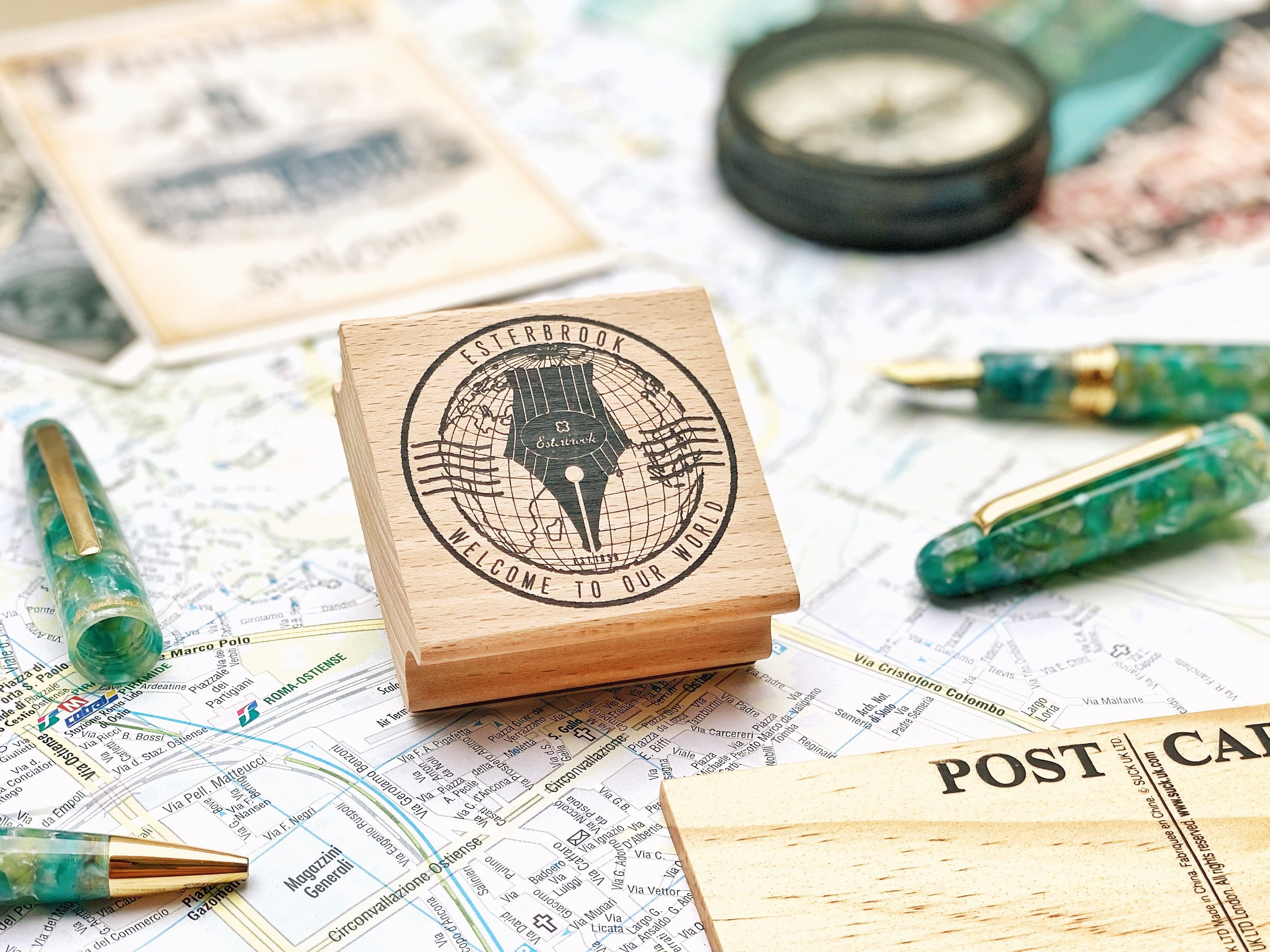 Passport Stamp & Pen Holder