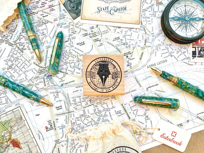 Passport Stamp & Pen Holder