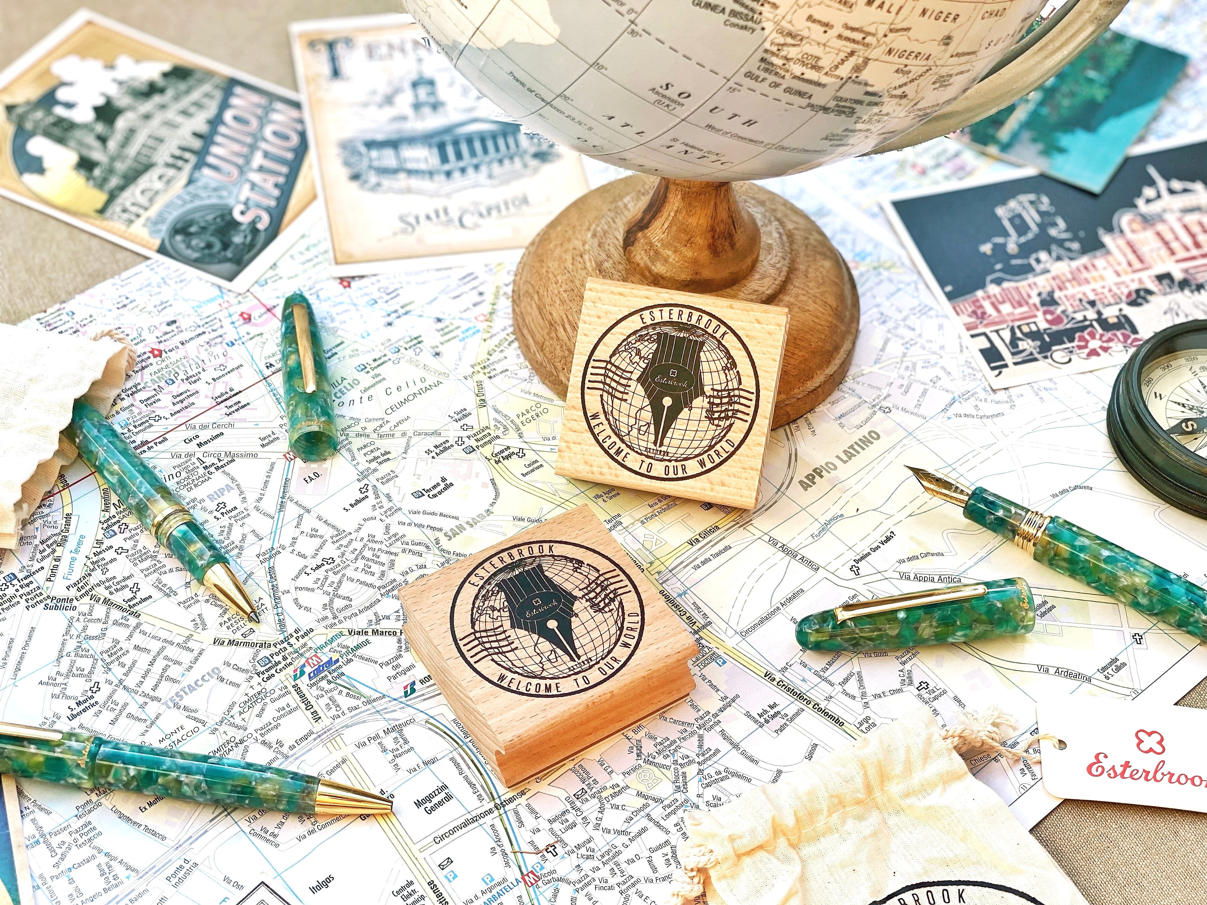 Passport Stamp & Pen Holder