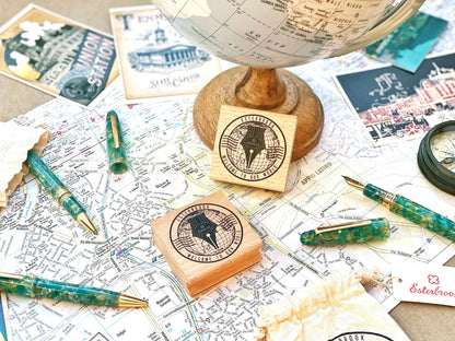 Passport Stamp & Pen Holder